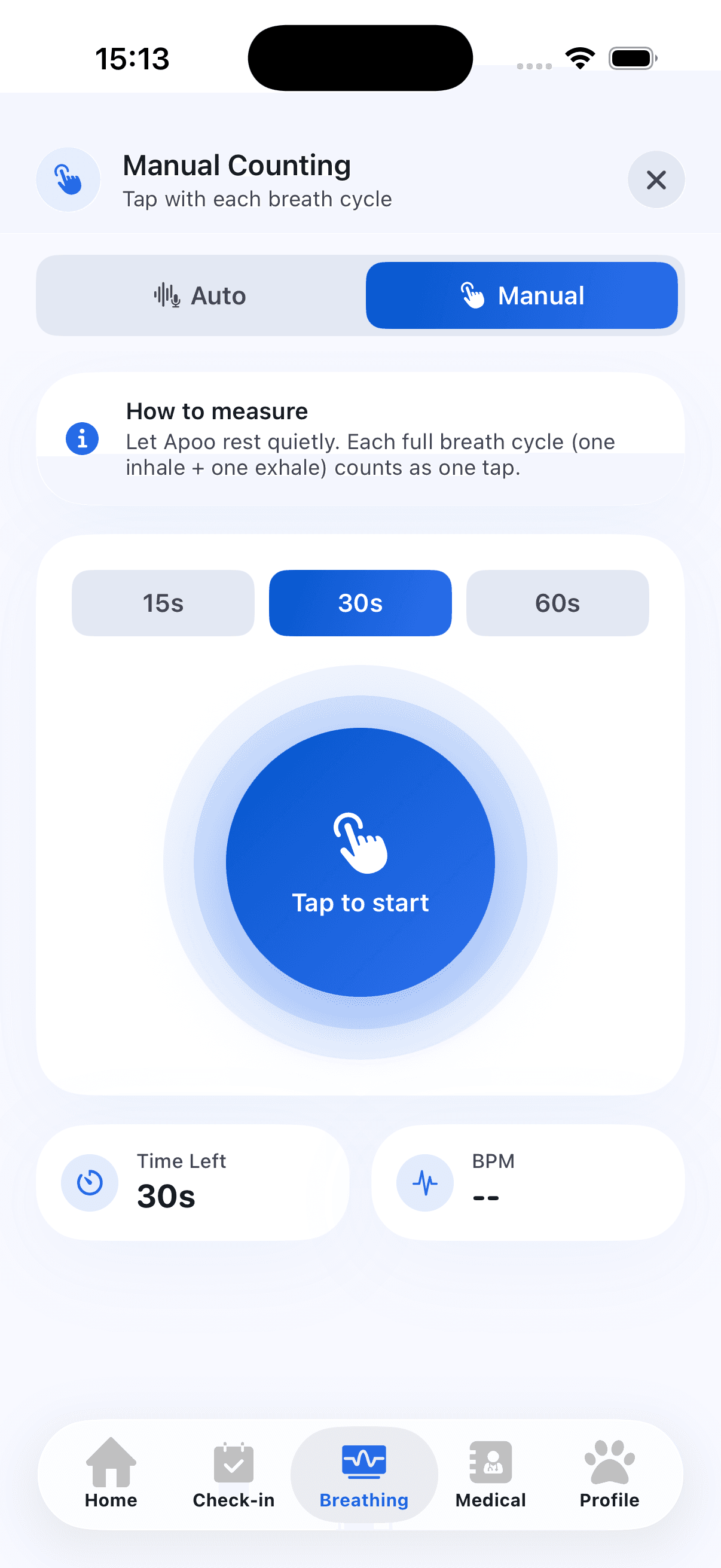 Manual counting screenshot in AuraDog